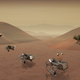 Dragonfly Mission overview, showing conceptions of entry, descent, landing, surface operations, and flight at Titan.